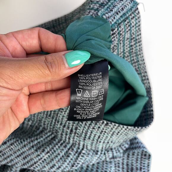 NIC+ZOE XS Satin Ombre Print High Rise Wide Leg Chiffon Pants Green - Picture 8 of 10